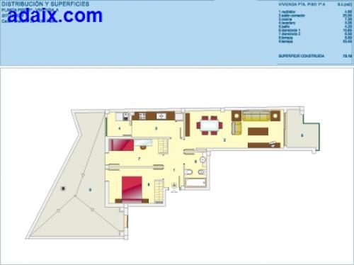 Primer piso proxima entrega en octubre 2008. Terraza de 33