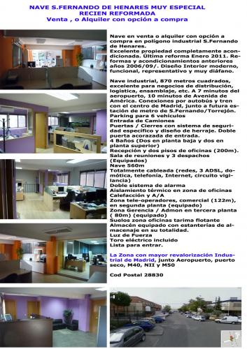 San Fernando de Henares, magnífica nave lista para entrar