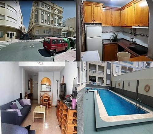 Piso 3 dormitorios con piscina amueblado Torrevieja