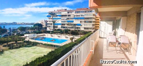 Alquiler apartamento 2d frente al mar, piscina, garaje Torrevieja